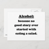 Alkohol Postkarte (Vorne/Hinten)