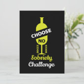 Alkohol Sobriety Alkoholfreie Teetalunterstützung  Dankeskarte (Stehend Vorderseite)