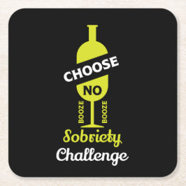 Alkohol Sobrify Alkoholfreie Teetalunterstützung Rechteckiger Pappuntersetzer