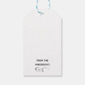 Alkohol Tinte Abstrakt Gold Black Orange Geschenkanhänger (Rückseite)