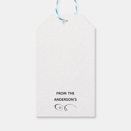 Alkohol Tinte Abstrakt Gold Black Orange Geschenkanhänger (Rückseite)