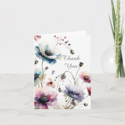 Alkohol Tinte Blumenkohl Danke, Note Card Dankeskarte (Vorderseite)