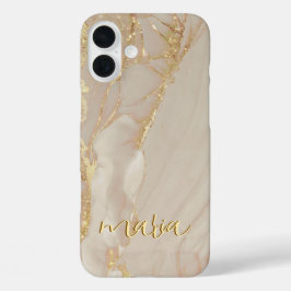 Alkohol-Tinte Chic monogrammierte Hülle- Mate iPho iPhone 16 Plus Hülle