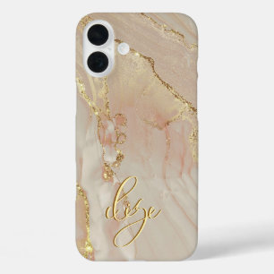 Alkohol-Tinte Elegantes Monogramm Case- Mate iPhon iPhone 16 Plus Hülle