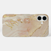 Alkohol-Tinte Elegantes Monogramm Case- Mate iPhon Case-Mate iPhone Hülle (Rückseite (Horizontal))