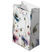 Alkohol Tinte Floral Wasserfarbe Kleine Geschenktüte (Rückseite Schrägansicht)