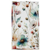 Alkohol Tinte Floral Wasserfarbe Kleine Geschenktüte (Rückseite)