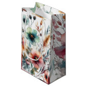 Alkohol Tinte Floral Wasserfarbe Kleine Geschenktüte (Vorderseite Schrägansicht)