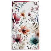 Alkohol Tinte Floral Wasserfarbe Kleine Geschenktüte (Rückseite)