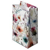 Alkohol Tinte Floral Wasserfarbe Kleine Geschenktüte (Vorderseite Schrägansicht)