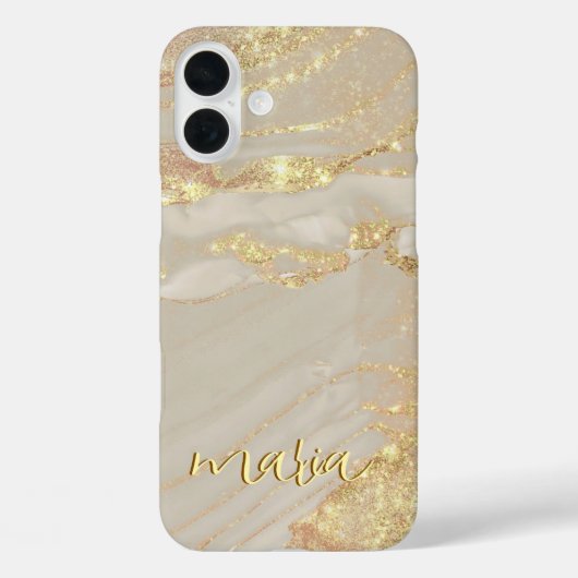 Alkohol-Tinte Gold Monogramm-Etuis- Mate iPhone Case-Mate iPhone Hülle (Rückseite)
