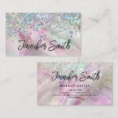 Alkohol Tinte Makeup Künstler Holographic Glitzer  Visitenkarte (Vorne/Hinten)