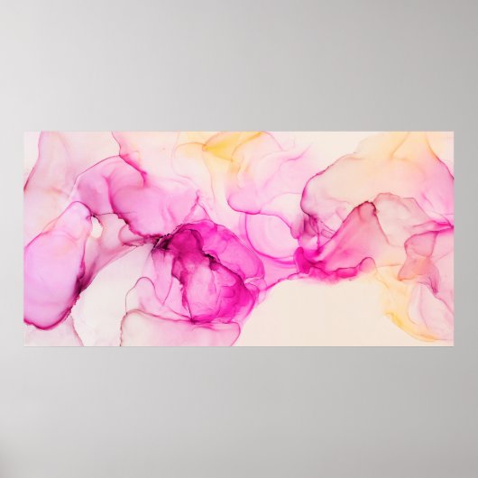 Alkohol Tinte Meeresstruktur. Zeitgenössische Kuns Poster (Vorne)