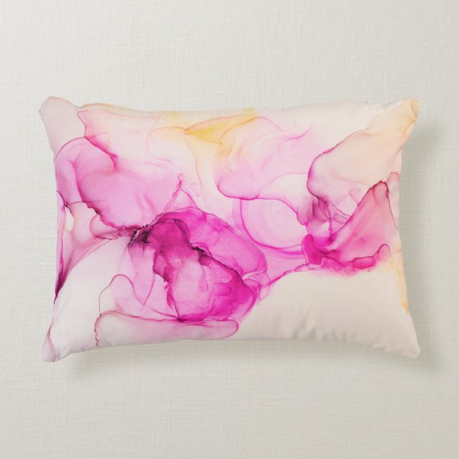 Alkohol Tinte Seetextur. Zeitgenössische Kunst. Dekokissen (Vorderseite)