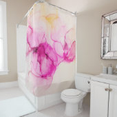 Alkohol Tinte Seetextur. Zeitgenössische Kunst. Duschvorhang (Beispiel)