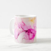 Alkohol Tinte Seetextur. Zeitgenössische Kunst. Kaffeetasse (Vorderseite Links)