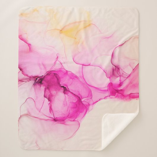 Alkohol Tinte Seetextur. Zeitgenössische Kunst. Sherpadecke (Vorderseite)