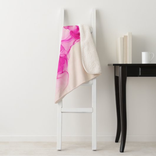 Alkohol Tinte Seetextur. Zeitgenössische Kunst. Sherpadecke (Beispiel)