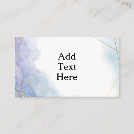 Alkohol Tinte und Gold Streifen Begleitkarte (Vorderseite)