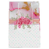 Alkohol Tinte und Wasserfarben Frühlingsblüte Mittlere Geschenktüte (Rückseite)