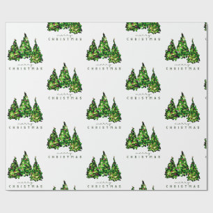 Alkohol-Tinten-Design Weihnachtsbaum-Geschenkverpa Geschenkpapier
