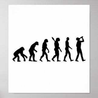 Alkohol trinken Evolution Poster