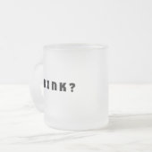 Alkohol trinken mattglastasse (Vorderseite Links)