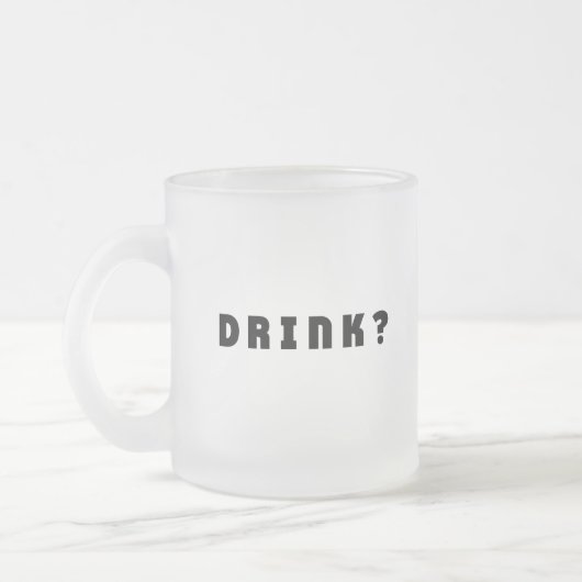 Alkohol trinken mattglastasse (Links)