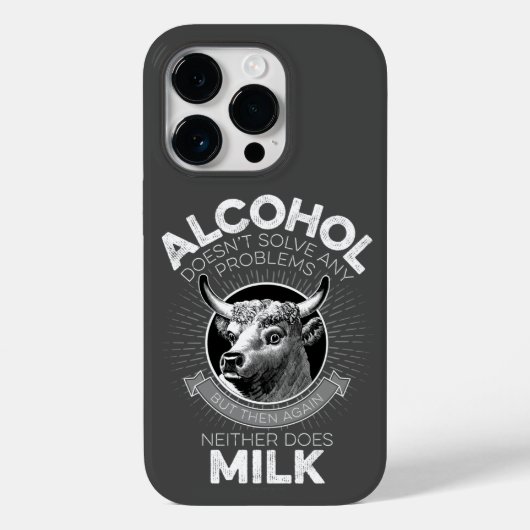 Alkohol vs. Milch Case-Mate iPhone Hülle (Rückseite)