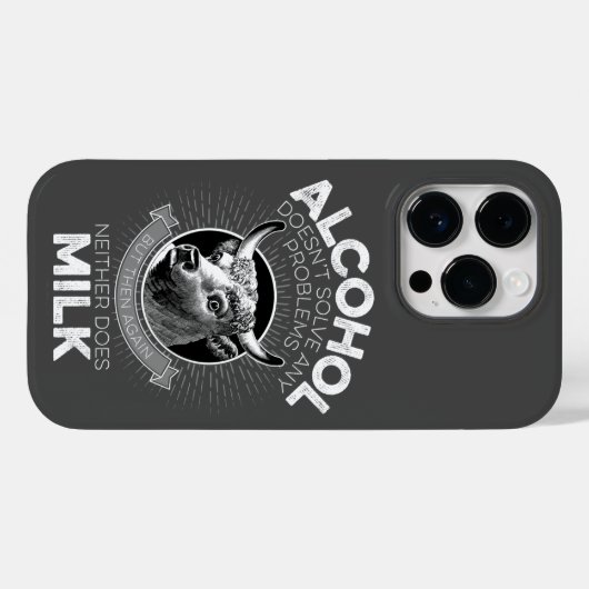 Alkohol vs. Milch Case-Mate iPhone Hülle (Rückseite (Horizontal))