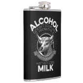 Alkohol vs. Milch Flachmann (Rechts)