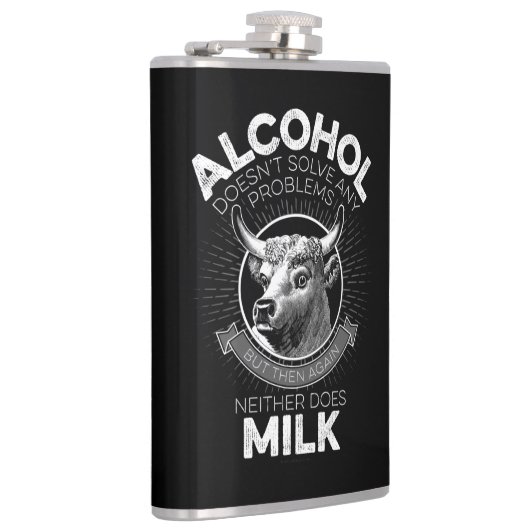 Alkohol vs. Milch Flachmann (Rechts)