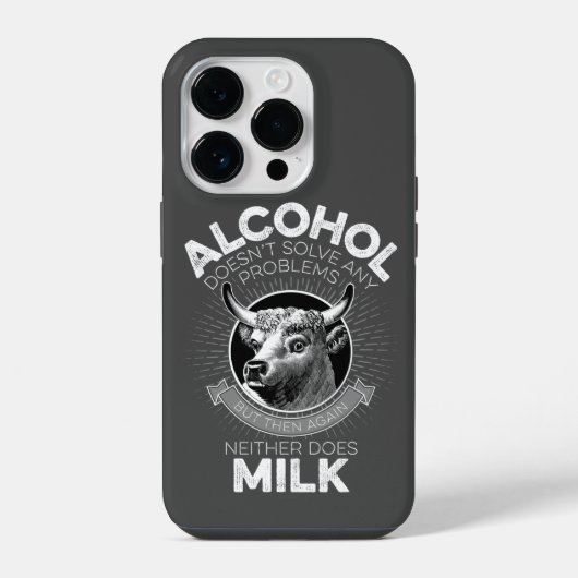 Alkohol vs. Milch iPhone Hülle (Rückseite)