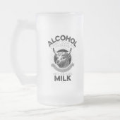 Alkohol vs. Milch Mattglas Bierglas (Links)