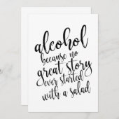 Alkohol, weil kein gutes, erschwingliches Zeichen (Vorne/Hinten)