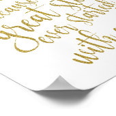 Alkohol, weil keine große Geschichte 8x10 Hochzeit Poster (Ecke)