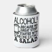 Alkohol! Weil keine große Geschichte mit jemandem Dosenkühler (Kanne Vorderseite)