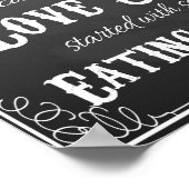 Alkohol, weil keine große Liebe Story drucken Poster (Ecke)