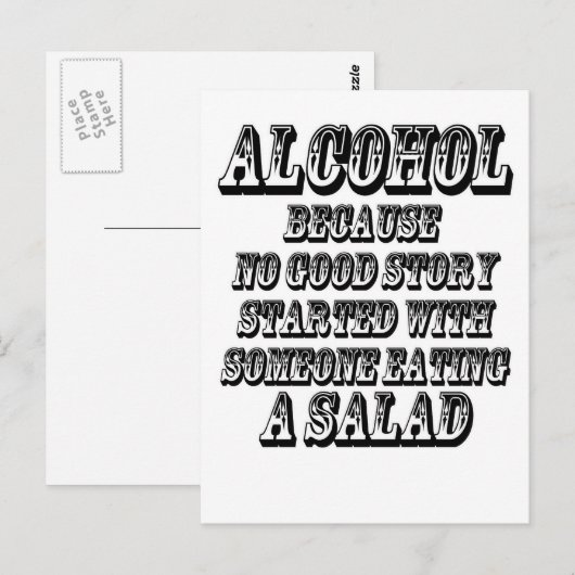 ALKOHOL - Weil Postkarte (Vorne/Hinten)