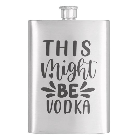 Alkohol Zitate Flachmann (Vorderseite)
