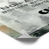 Alkoholcocktail Drinks Bar EDITABLE Poster (Ecke)