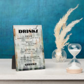 Alkoholcocktail Drinks Bar EDITABLE-Zeichen Fotoplatte (Seite)