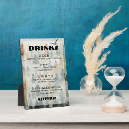 Alkoholcocktail Drinks Bar EDITABLE-Zeichen Fotoplatte