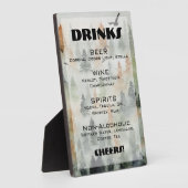 Alkoholcocktail Drinks Bar EDITABLE-Zeichen Fotoplatte (Seite)