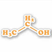 Alkoholethanol Molekulare chemische Formel Aufkleber (Vorderseite)