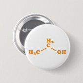 Alkoholethanol Molekulare chemische Formel Button (Vorne & Hinten)
