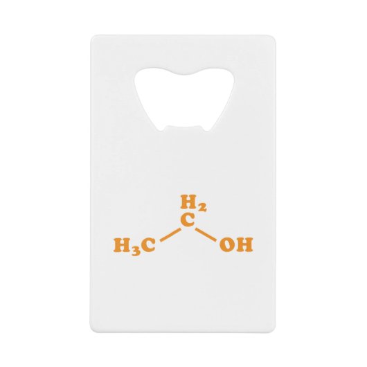 Alkoholethanol Molekulare chemische Formel Geldbeutel Flaschenöffner (Vorderseite)