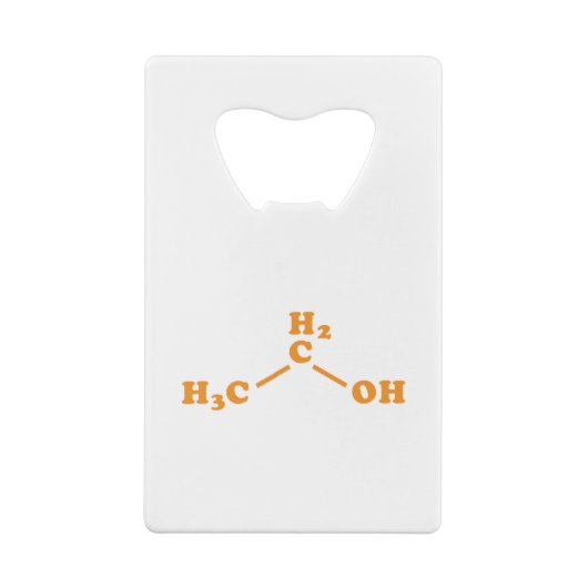 Alkoholethanol Molekulare chemische Formel Geldbeutel Flaschenöffner (Rückseite)