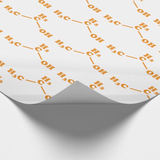 Alkoholethanol Molekulare chemische Formel Geschenkpapier (Ecke)