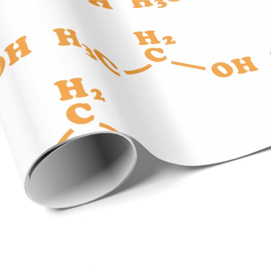 Alkoholethanol Molekulare chemische Formel Geschenkpapier (Rolleneckpunkt)